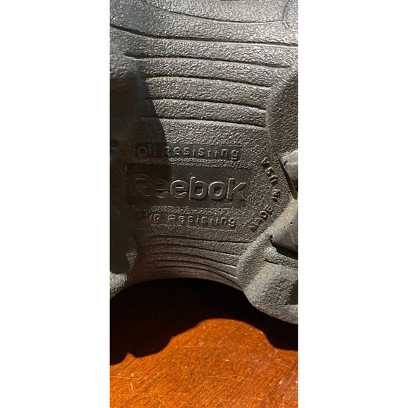 WOMEN'S REEBOK BLACK ATHLETIC LEATHER OXFORD SOFT TOE SHOE USPS CERTIFIED SIZE 8 - Picture 9 of 11